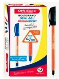 BOLIGRAFO OFFI-ESCO NEGRO PTA FINA GEL