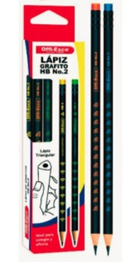 LAPIZ DE GRAFITO OFFI-ESCO N2 NEGRO