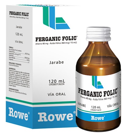 FERGANIC FOLIC 40MG 360MCG X 180ML ROWE
