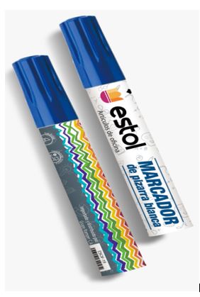 MARCADOR DE PIZARRA ESTOL AZUL PTA RED X UND