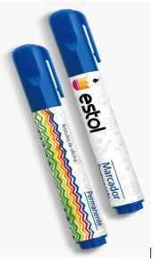 MARCADOR ESTOL AZUL PTA RED X UND