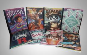 LIBRETA FAMA 100H CUADROS EMPASTADA