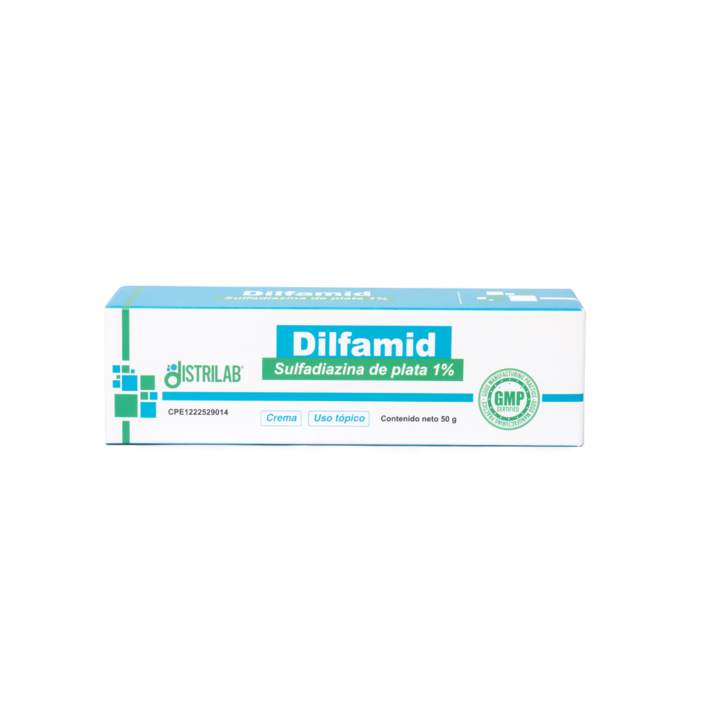 DILFAMID 1% X 50GR CREMA TOP SULF PLATA DISTRILAB