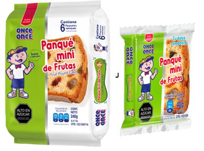 PANQUE ONCE ONCE 240GR FRUTAS MINI