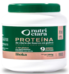 PROTEINA DE CLARA DE HUEVO NUTRICLARA 280GR MOKA