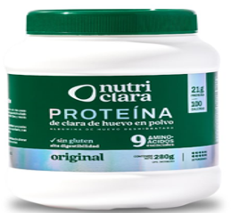 PROTEINA DE CLARA DE HUEVO NUTRICLARA 280GR ORIGINAL