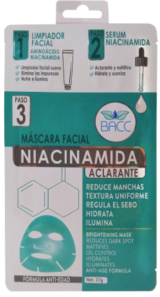 MASCARILLA FACIAL BACC 3 PASOS NIACINAMIDA