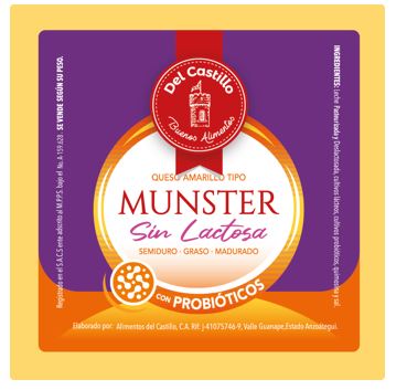 QUESO MUNSTER DEL CASTILLO SIN LACTOSA X KG