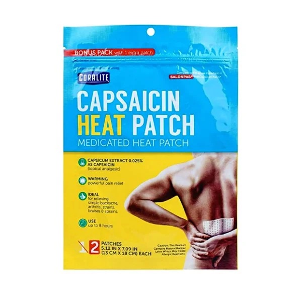 PARCHE DE CALOR CAPSAICINA 13CM X 18CM X 1SOBRE CORALITE