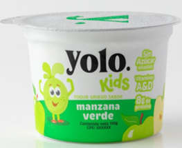 YOGURT GRIEGO YOLO KIDS 110GR MANZANA VERDE