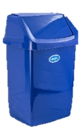 PAPELERA ELEGANCE MANAPLAS 23LT AZUL C/TAPA