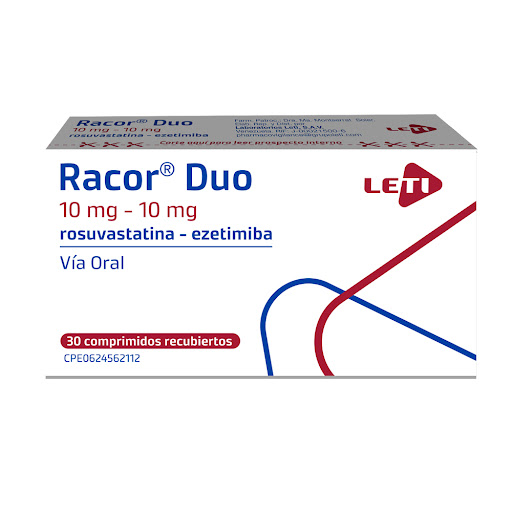 RACOR DUO 10MG 10MG X 30COMP ROSUVASTATINA EZET LETI