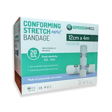 VENDA ELASTICA MAX 20CM X 4M X 1UND BLANCA GROSSMED