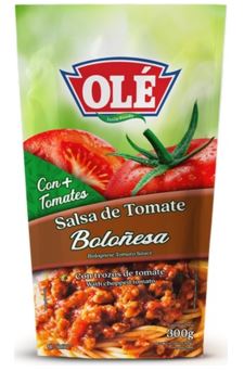 SALSA OLE 300GR PARA PASTA BOLONESA POUCH