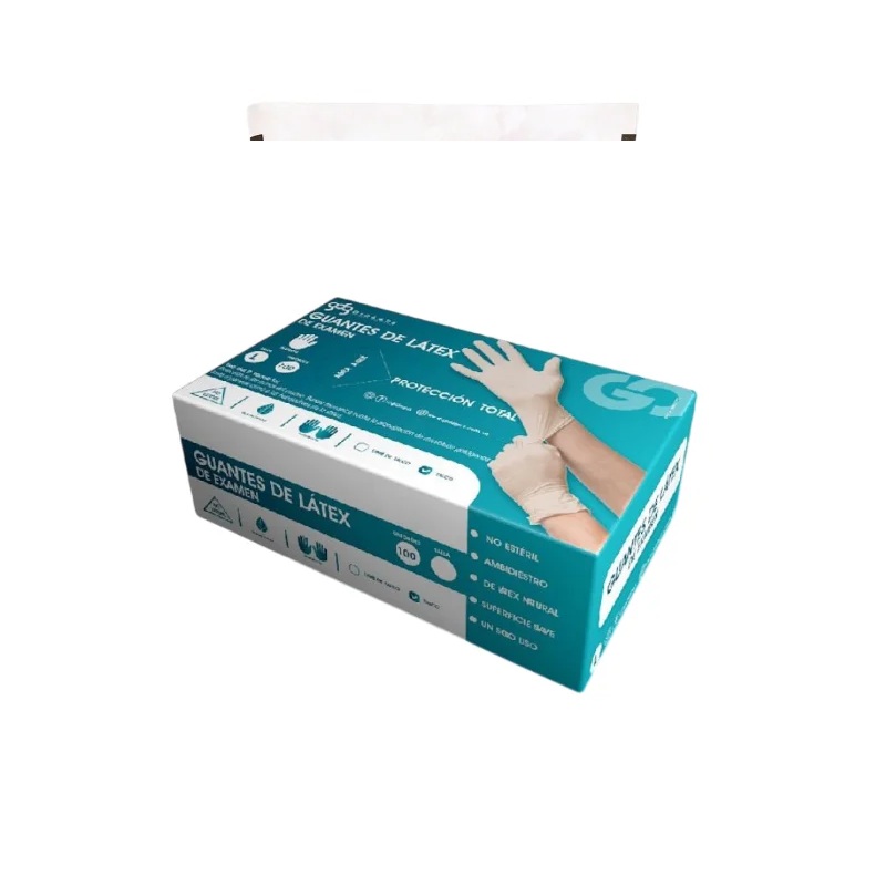 GUANTES DE EXAMEN 100UND LATEX L GDG