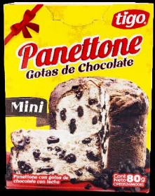 MINI PANETTONE TIGO 80GR GOTAS DE CHOCOLATE
