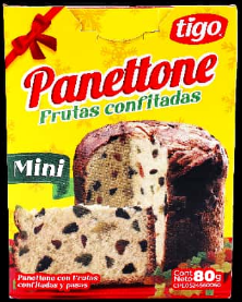 MINI PANETTONE TIGO 80GR FRUTAS CONFITADAS Y PASAS