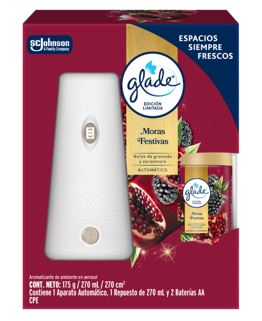 AMBIENTADOR GLADE 175GR MORAS FEST AUTOMATICO