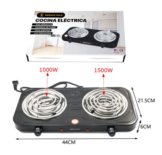 COCINA ELECTRICA BERNICE 2500W 2H