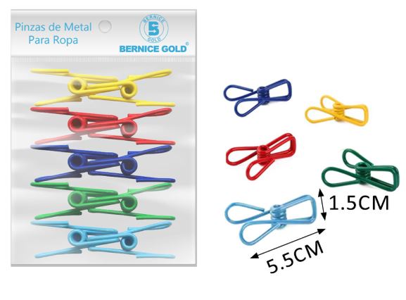 PINZA METAL PARA ROPA 10UND