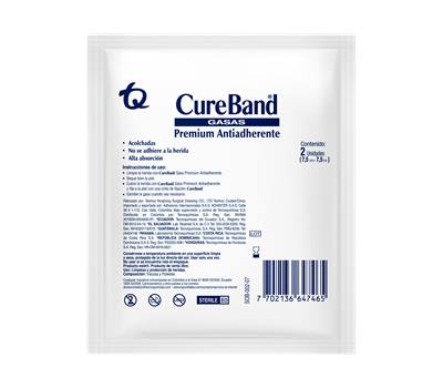 COMPRESA DE GASA ESTERIL 3X3 X 2UNDS CURE BAND
