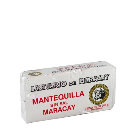 MANTEQUILLA MARACAY 200GR SIN SAL