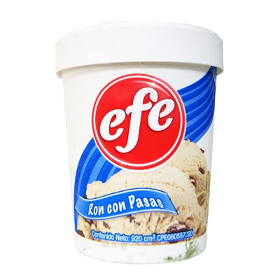 HELADO EFE 920CC RON C/PASAS