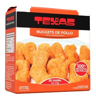 NUGGETS TEXAS 20 UND X 460 GR DE POLLO