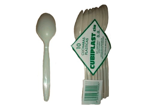 CUCHARAS CUBIPLAST X10 GDE PLASTI