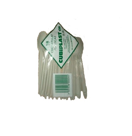 CUCHARAS CUBIPLAST X18 PEQ PLAST
