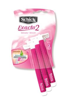 AFEITADORA SCHICK 2HOJ X 3UN EXACTA DELICADA