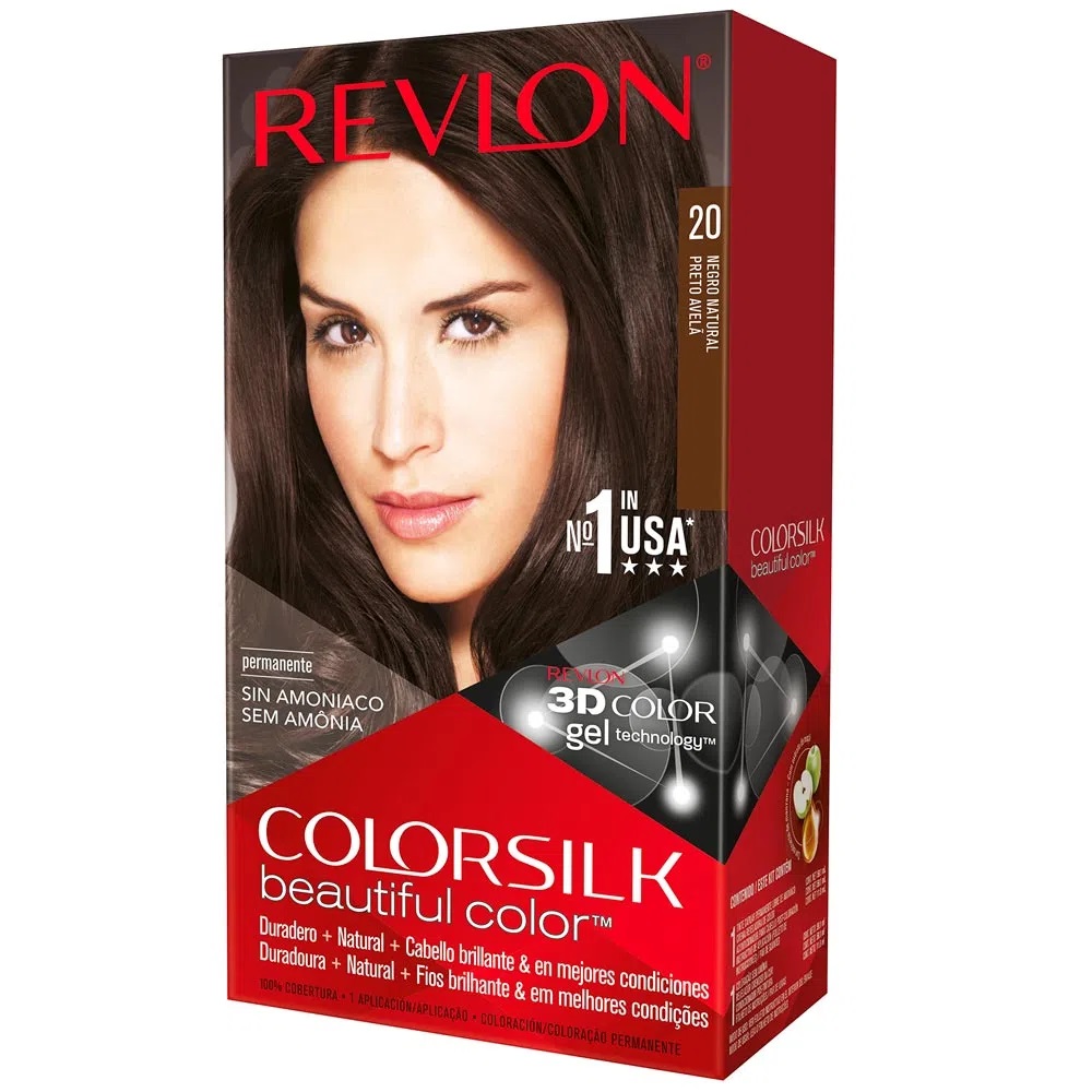 TINTE REVLON 20 NEGRO NATURAL KERATINA