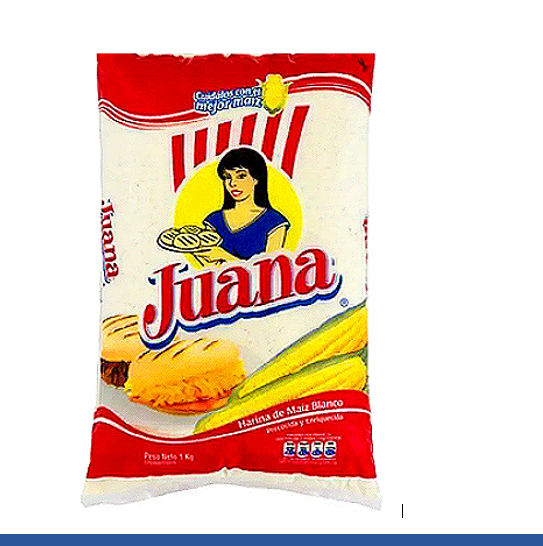 HARINA DE MAIZ JUANA 1KG BLANCA