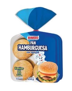 PAN BIMBO 630GR HAMBURGUESA