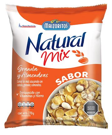 CEREAL MAIZORITOS 270GR GRANO-ALM  NATURAL MIX