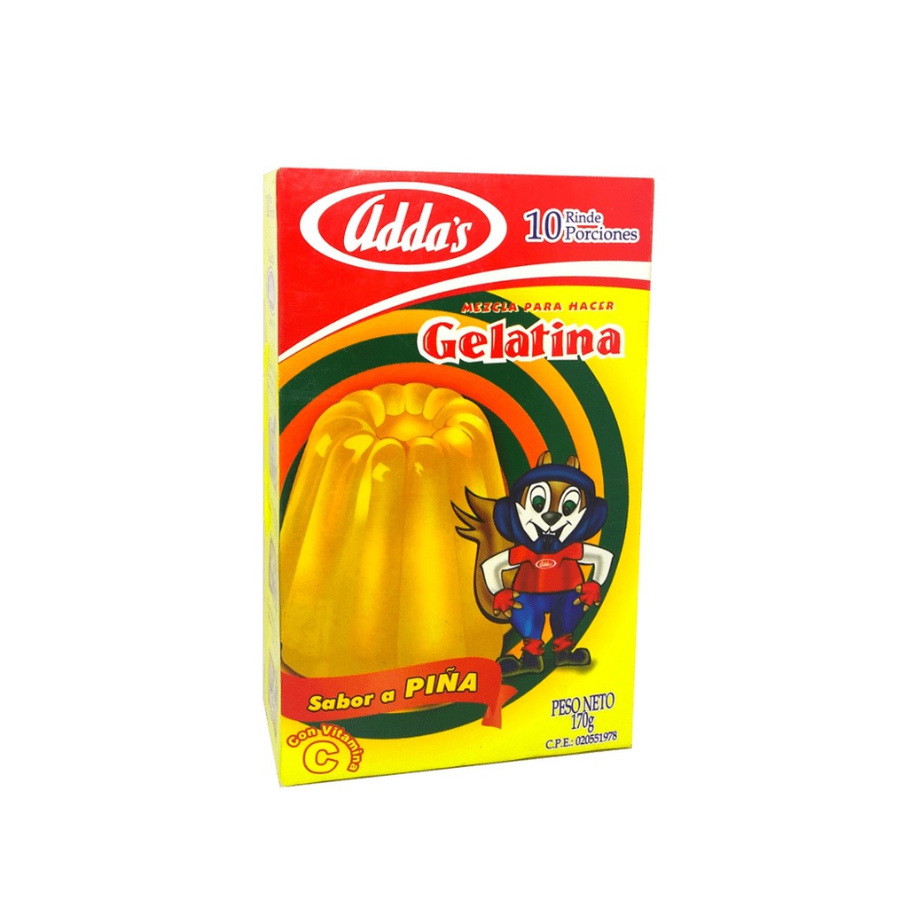 GELATINA ADDAS 170GR PIÑA