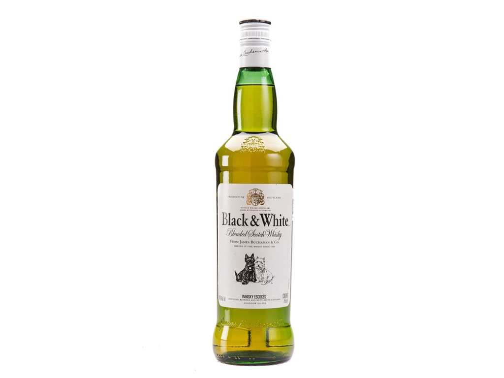 WHISKY BLACK AND WHITE 0.75LT