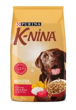 ALIMENTO P/PERRO KNINA 2KG CARNE ARROZ CEREAL