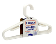 GANCHOS PLASTIHOME 6PZAS JUVENIL