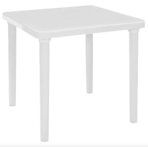 MESA MANAPLAS FESTIVAL CUADRADA BLANCA 80CM