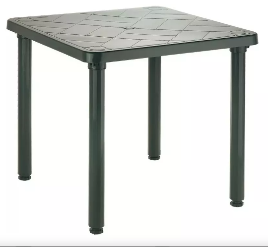 MESA MANAPLAS FESTIVAL CUADRADA VERDE 80CM