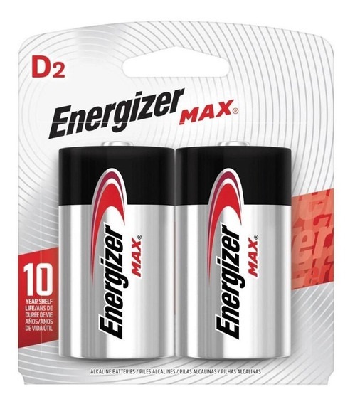 PILA ENERGIZER MAX D X 2 UDS