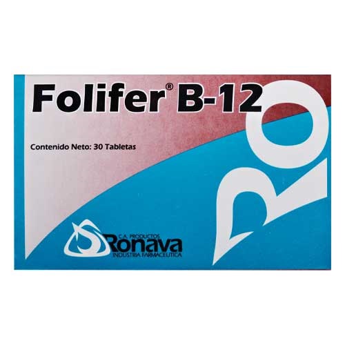 FOLIFER B12 X 30TABL HIERRO ACIDO FOLICO RONAVA
