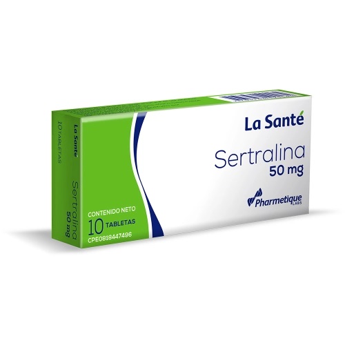 SERTRALINA 50MG X 10 TABLETAS LA SANTE