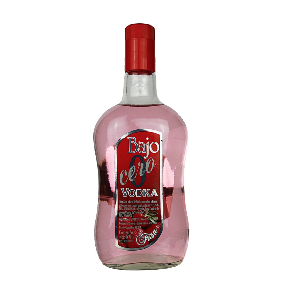 VODKA BAJO CERO 0.70LT FRESA