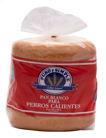 PAN PURO Y SIMPLE 450GR PERRO CALIENTE