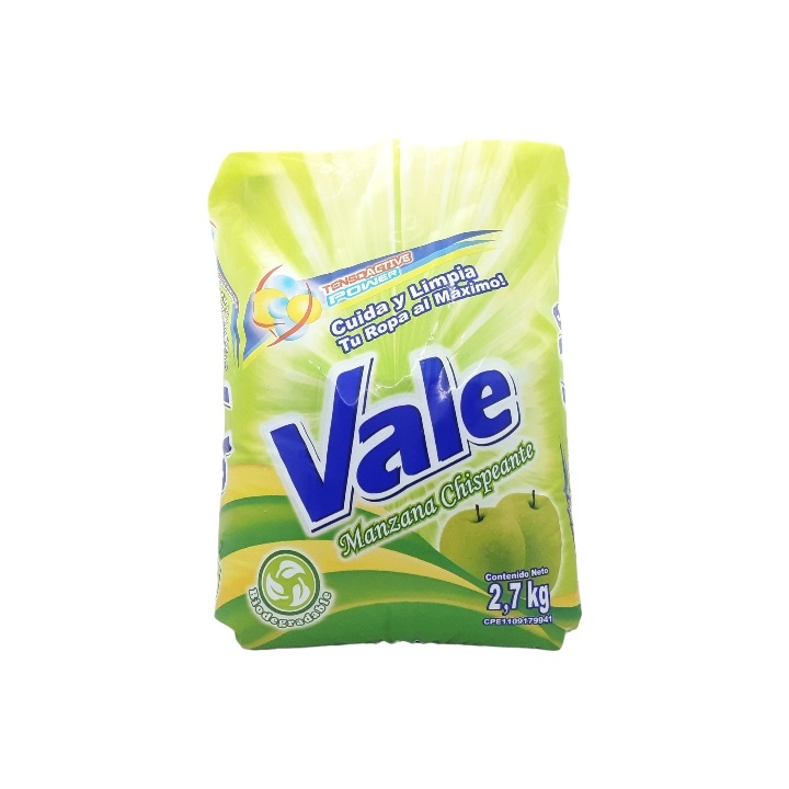 DETERGENTE VALE 2.7KG MULT MANZANA POLVO
