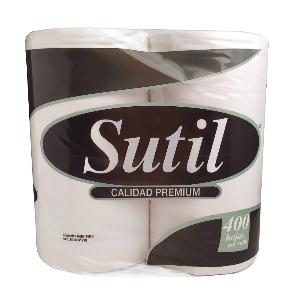 PAPEL HIG SUTIL 4ROLL 400HOJAS