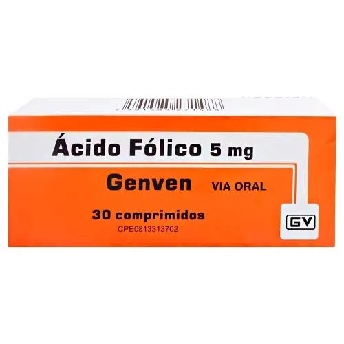 ACIDO FOLICO 5MG X 30TAB GENVEN