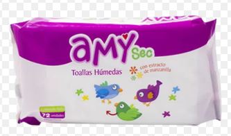 TOALLAS HUMEDAS AMY 72UND MANZANILLA